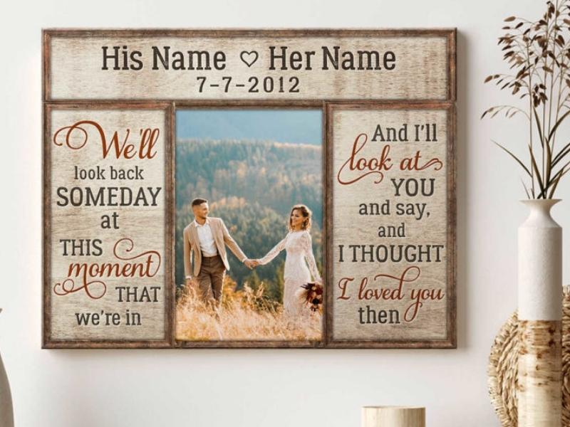 Custom 12th Anniversary Gift, 12 Years Anniversary Gift For Couple,  Personalized 12th Anniversary Canvas - Stunning Gift Store