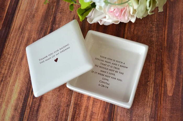 Ceramic Keepsake Box - Gifts For Mother Of The Groom From Bride. 