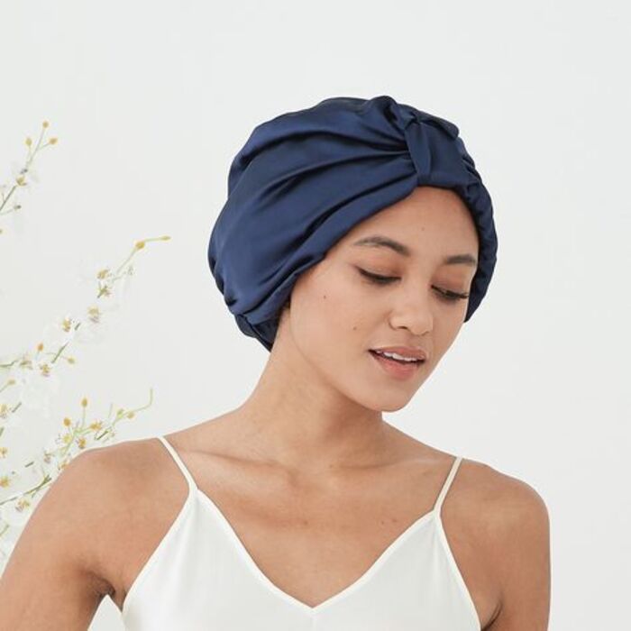 Pleated sleep turban: easy present for girls
