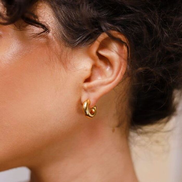 Mini hoop earrings: simple girlfriend gift