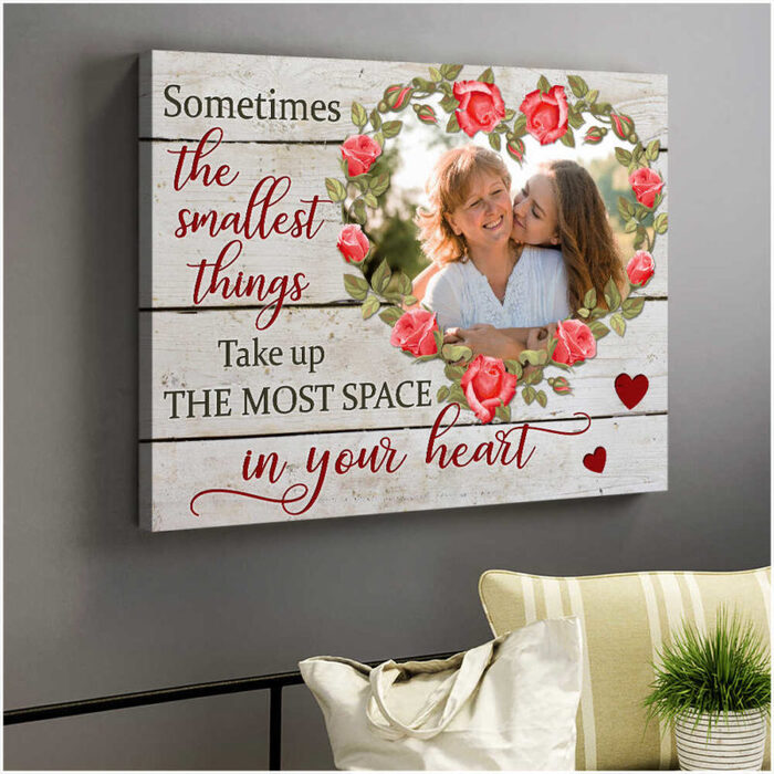 Sometimes The Smallest Things Canvas Print - wedding gift for mother of groom. 