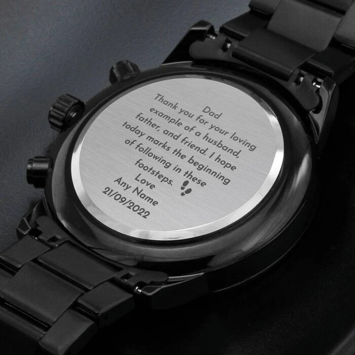 Engraved Watch - gift for father of the groom.