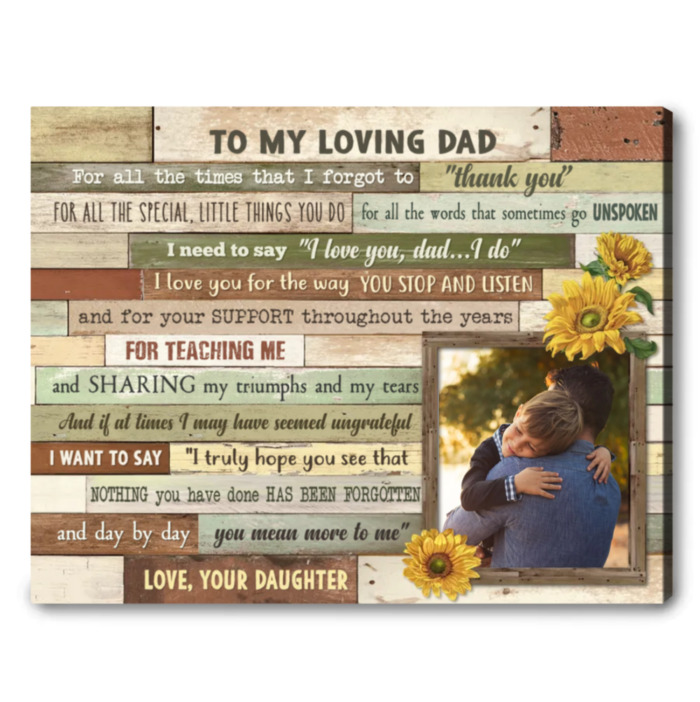 Letter To My Dad Canvas Print