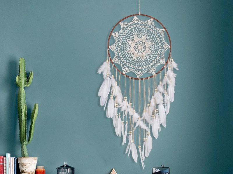 Dream Catcher with Lace for 13th year wedding anniversary gift ideas