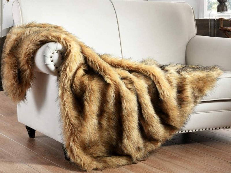 Faux Fur Throw for 13th anniversary gift ideas for him