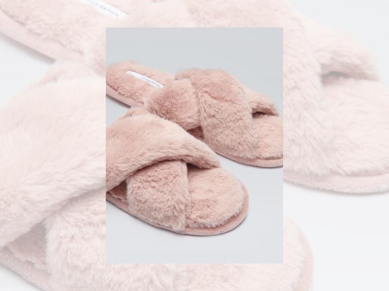 Faux Fur Slippers for the 13th anniversary gift modern