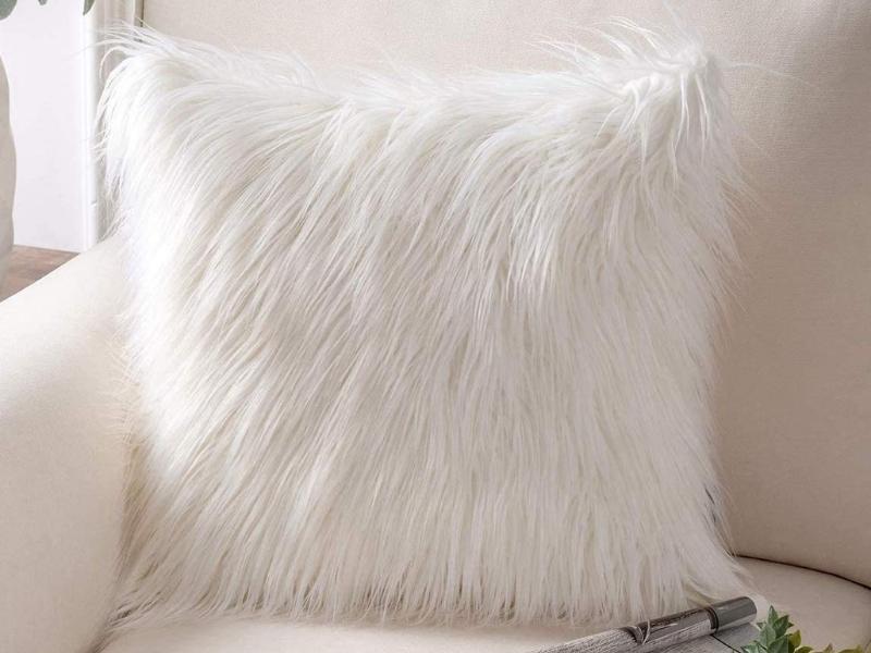 Faux Fur Cushion For The 13Th Anniversary Gift Modern