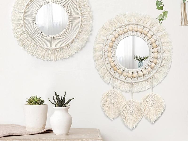 Chic Fringe Wall Mirrors For The 13Th Anniversary Traditional Gift