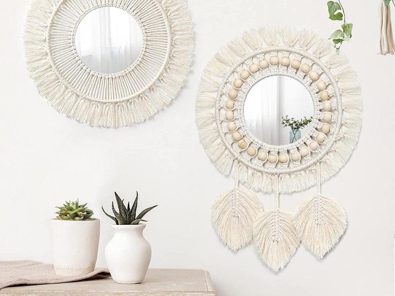 Chic Fringe Wall Mirrors for the 13th anniversary traditional gift