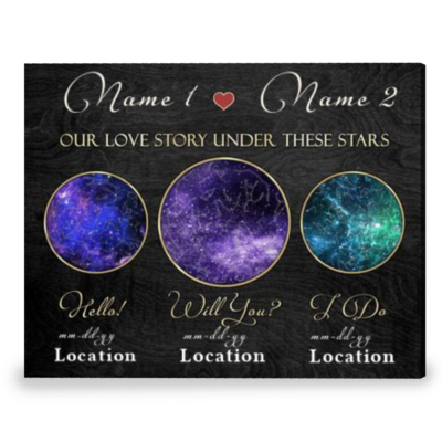 star map gift anniversary gift hello will you i do