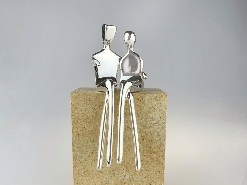 Silver Caress Sculpture For 25Th Anniversary Jewelry Ideas For Spouses.