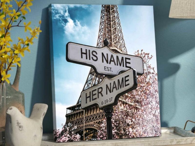 Street Sign Canvas as the 25th anniversary gift to your love