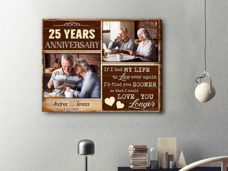 Personalized gifts for a 25 year anniversary