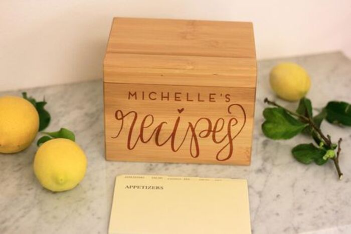 Recipe box: custom long-distance gifts for her