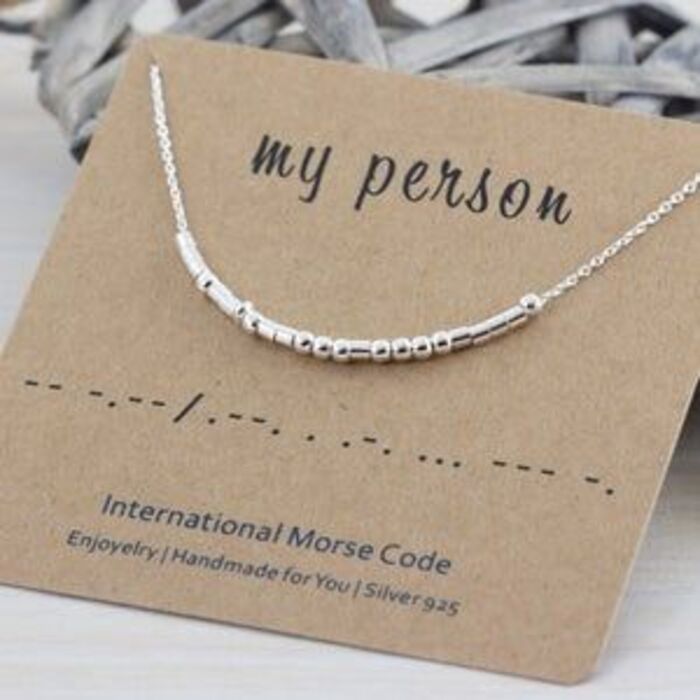 Morse code bracelet: custom long-distance relationship gifts for her