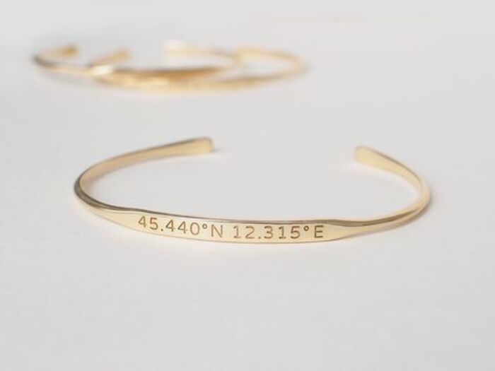 Coordinates Cuff: Custom Virtual Gifts For Her