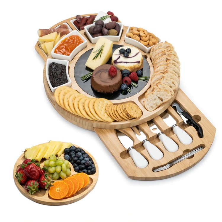 Mother’s Day Gifts For Wife - Cheese Board And Cutlery Set