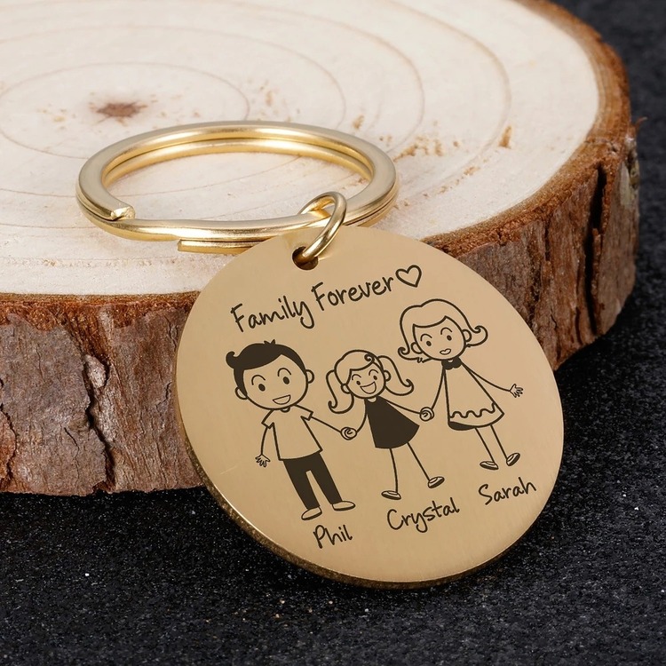 Mother's day gift ideas for wife - Personalized Photo Keyring