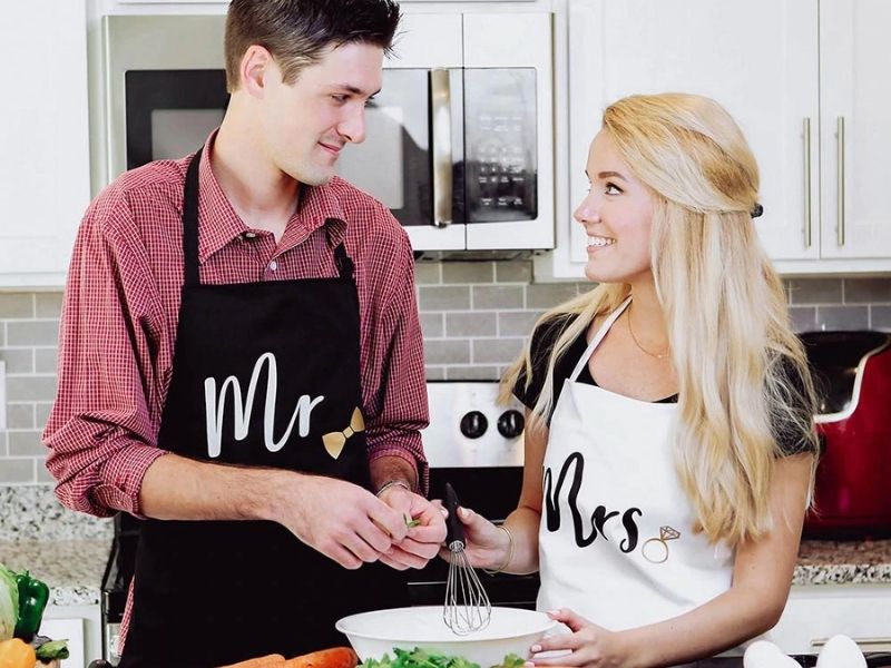 Mr. and Mrs. Aprons for the funny anniversary gift