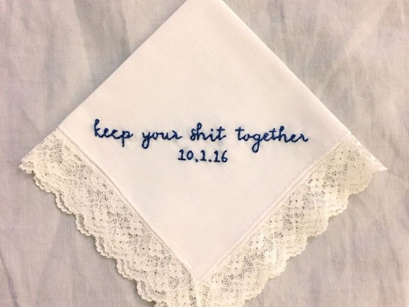 Handkerchief for the funny anniversary gift for couple