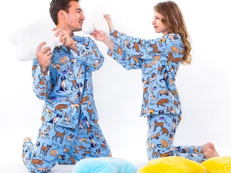 Funny Cotton Pajamas for Couple for what do you get for a golden wedding anniversary