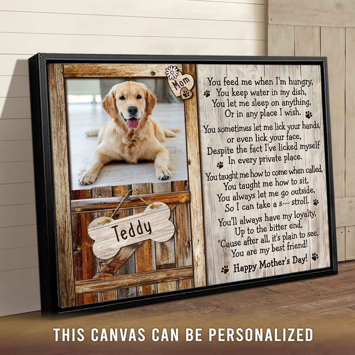 Funny Personalized Dog Mom Gifts For Mothers Day Dear Mom Thanks Gift