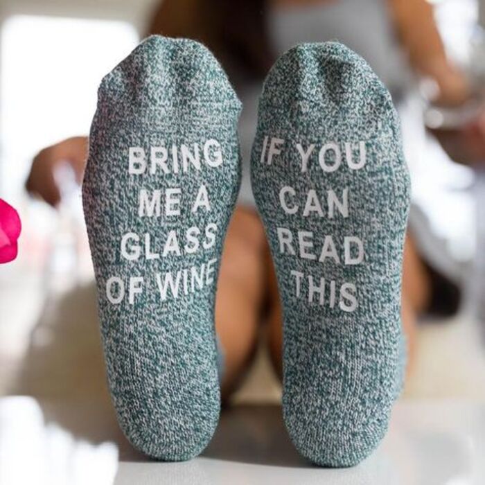 Wine socks: gag gifts for girlfriend