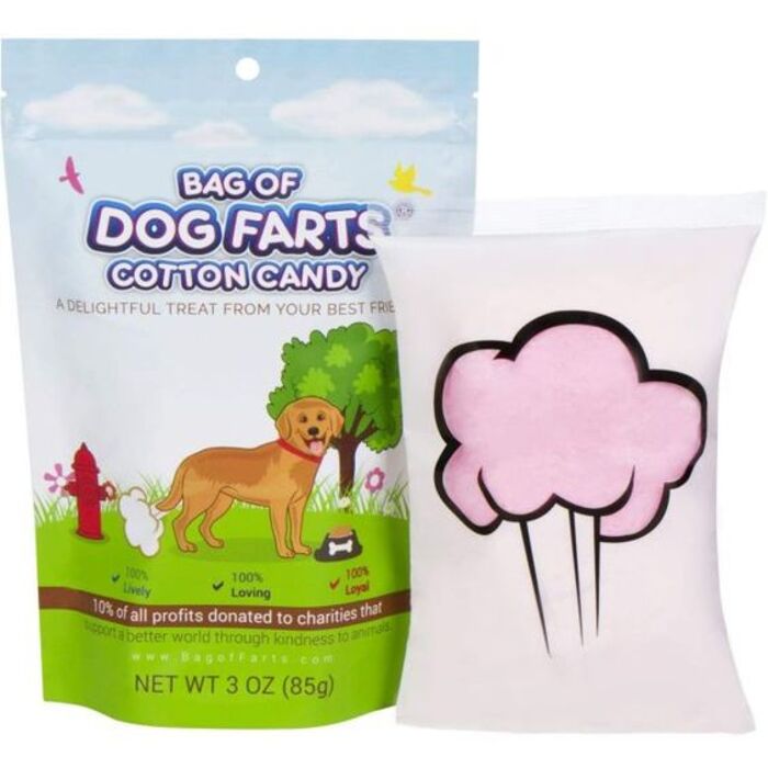 Dog farts cotton candy: gag gift for girls