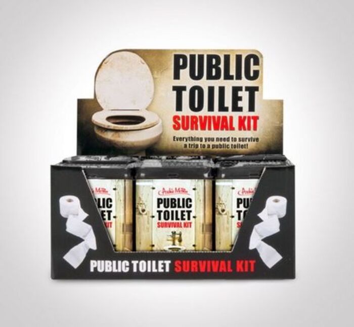 Public toilet survival kit: joke gifts for girlfriend