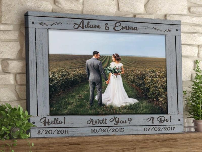 Hello Will You I Do Canvas Print for the 23rd anniversary gift