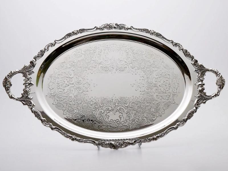 Silver-Plated Tray For The Year 23 Anniversary Gift