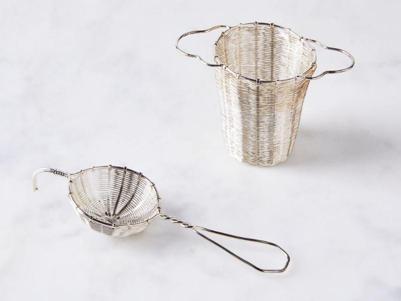 Silver Plated Tea Strainer For The 23Rd Anniversary Gift For Her