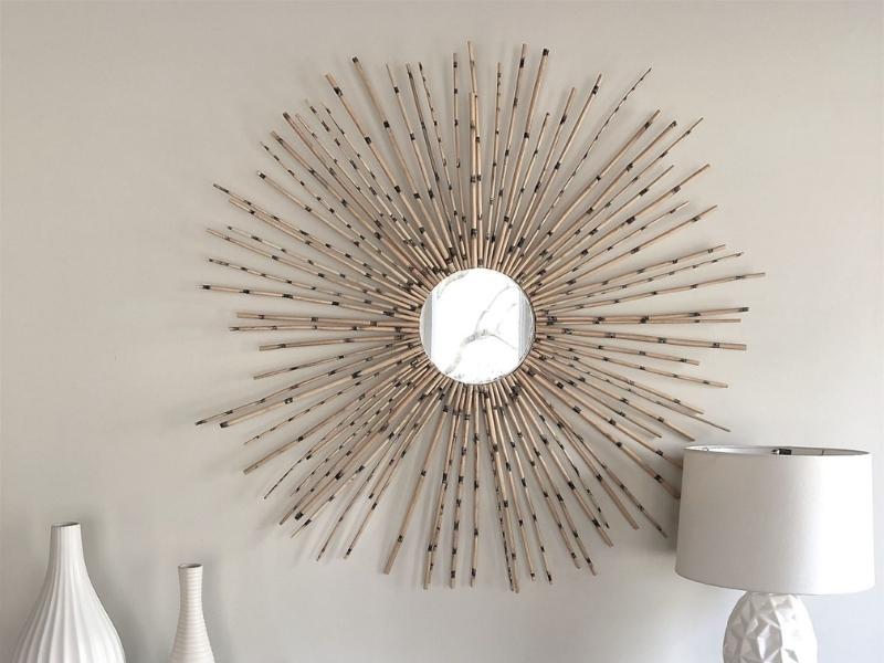 Sunburst Silver Mirror for the 23rd anniversary gift traditional and modern