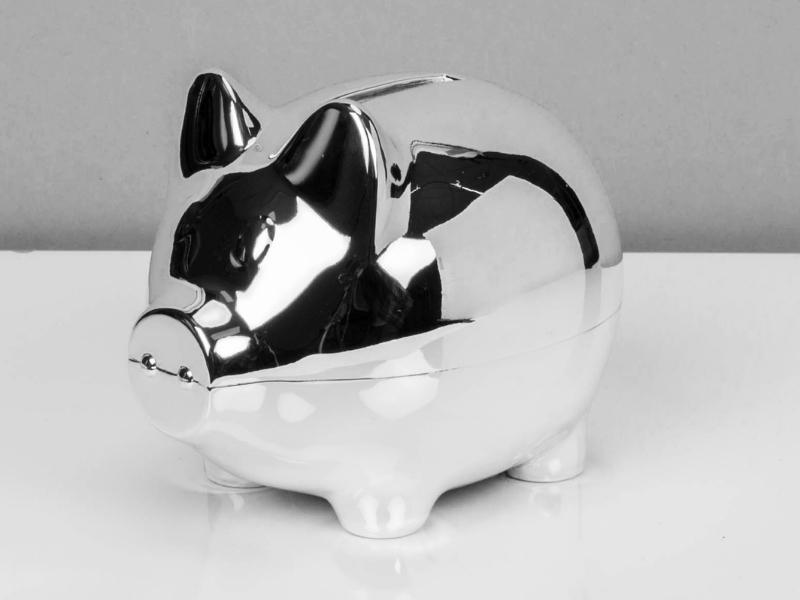 Silver Plated Piggy Bank For The 23Rd Anniversary Gift For Husband