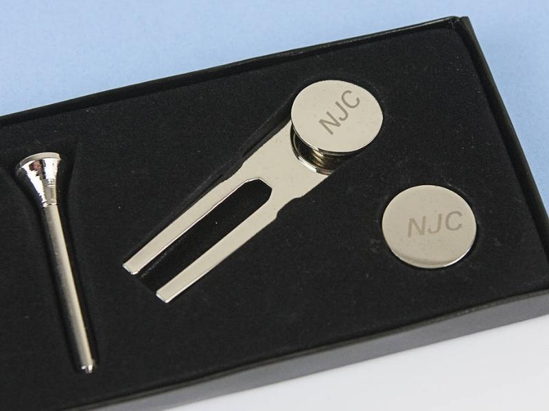 Personalized Silver Plated Golf Set for the 23rd anniversary gift