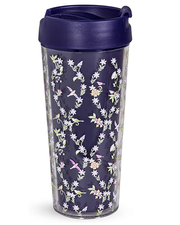 Mother’s Day Gifts For Mother In Law - Vera Bradley Blue Floral Thermal Travel Mug