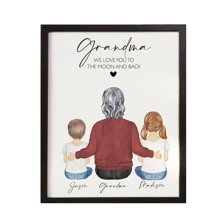 Mother's day gifts for grandma - KokiGifting Custom Grandma Print