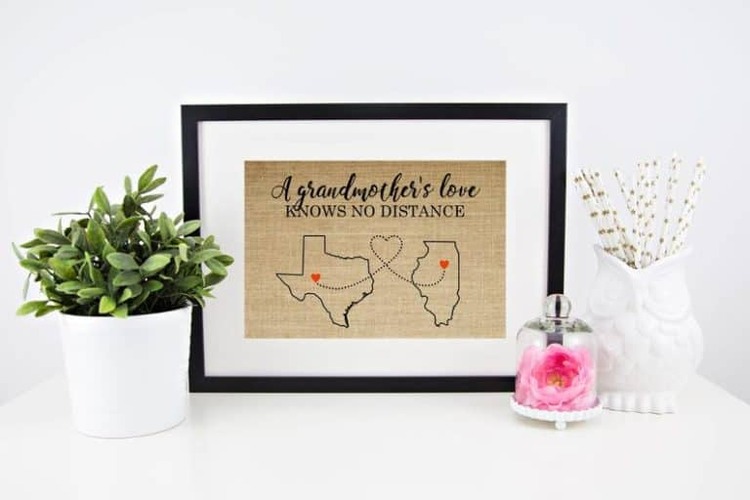 Mothers Day Presents For Grandma - Chathamplace Long Distance Map