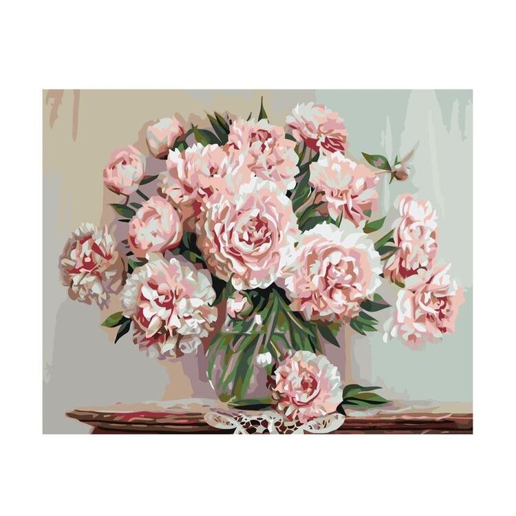 Mother'S Day Gift For Nana - Paint By Numbers Peonies Kit