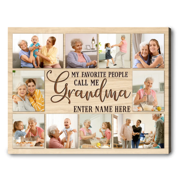 Mother'S Day Gifts For Grandma - Custom Photo Canvas