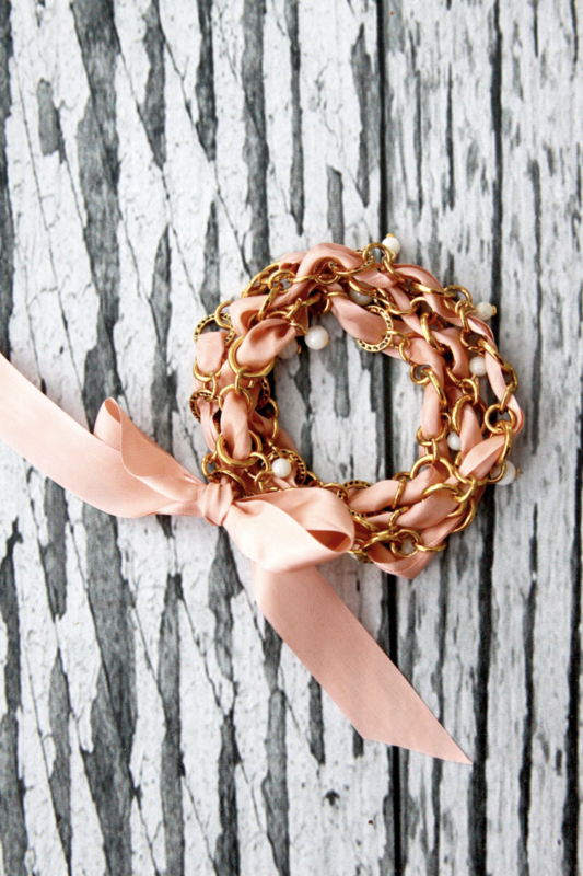 Mother'S Day Gifts For Grandma - Ribbon And Chain Wrap Bracelet