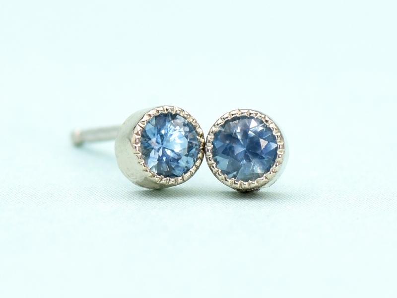 Sapphire Stud Earrings For 45Th Anniversary Gifts