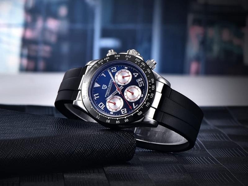 Sapphire Rubber Strap Watch for the 45th anniversary traditional gift