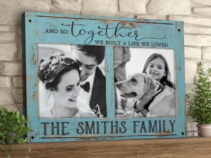 Family Custom Canvas For The 45Th Anniversary Gift For Husband