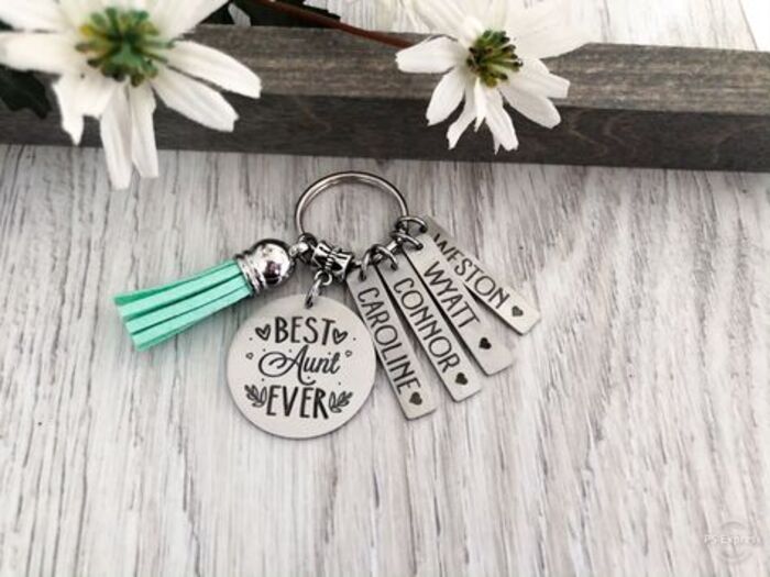 Custom keychain cool gift for dearest aunts