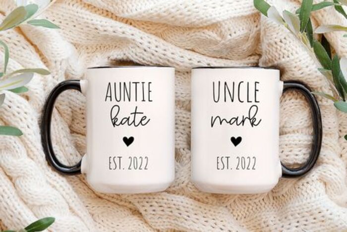 Unique aunt and uncle mug gift