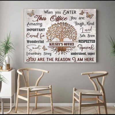 personalized office wall decor gift for colleague office wall art