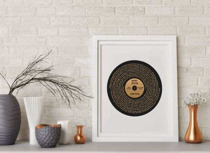 Vinyl record print: unique gift ideas for boyfriend