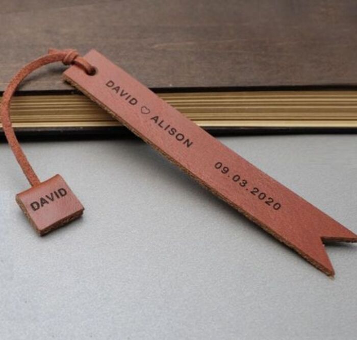 Leather bookmark: one-of-a-kind gift for boyfriend