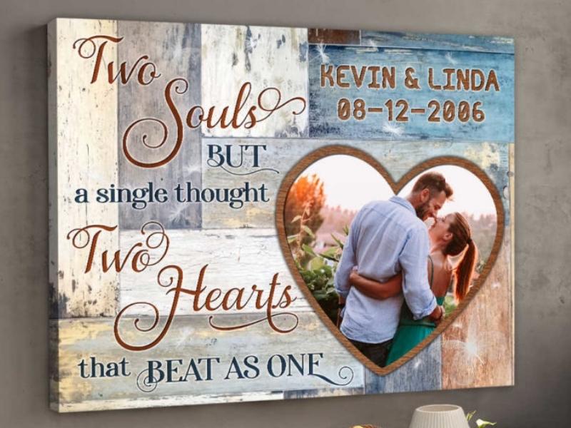 Two Souls Two Hearts Canvas Wall Art